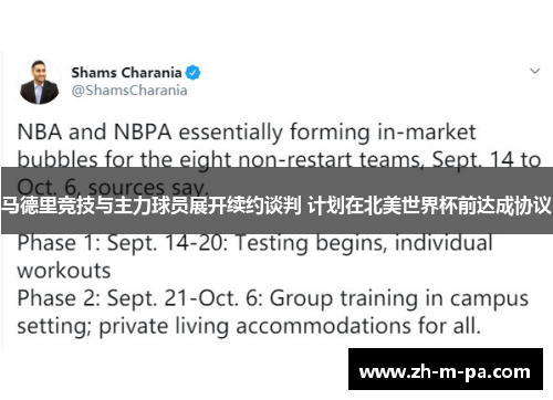 马德里竞技与主力球员展开续约谈判 计划在北美世界杯前达成协议